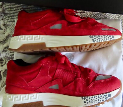 VERSACE UNISEX RED SUEDE SNEAKERS SZ MENS, WOMENS