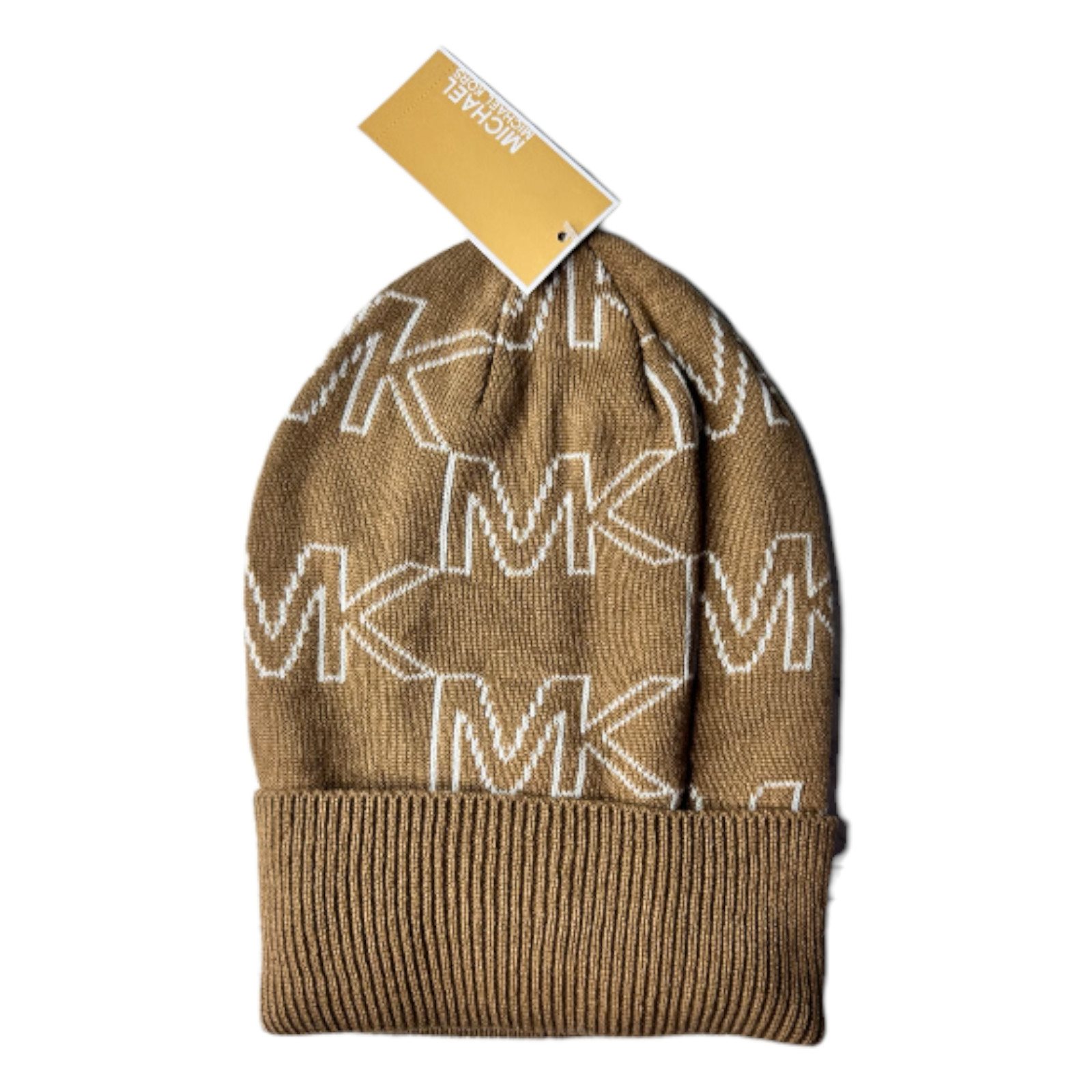 Шапка с логотипом Michael Kors Monogram 539545C Коричневаякремовая - АБСОЛЮТНО НОВАЯ С БИРКОЙ 5790₽