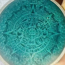 Vintage unusual Mayan Calendar Belt Buckle (1974) Bergamot Brass Works