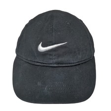 Nike Toddler Strapback Hat Black 100 Cotton Swoosh Logo Embroidered
