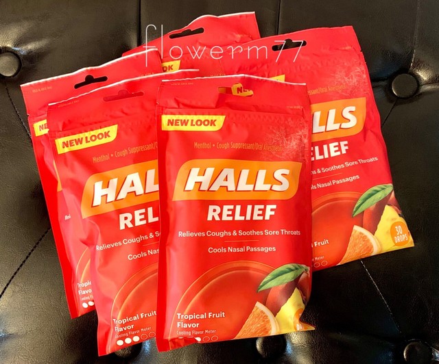 HALLS Cough Drop Lozenges Tropical Fruit 30ct 312546631540a160 for sale