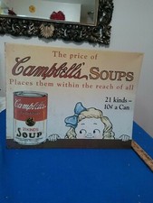 campbell soup collectibles sign