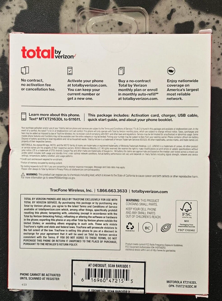 Total by Verizon Moto g PURE 32GB Blue Prepaid Smartphone (Locked) - Image 3 of 3