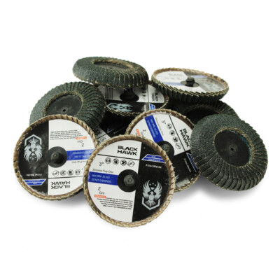 10 Pack - 3'' Quick Change Zirconia Curved Edge Fillet Weld Flap Disc for Corners
