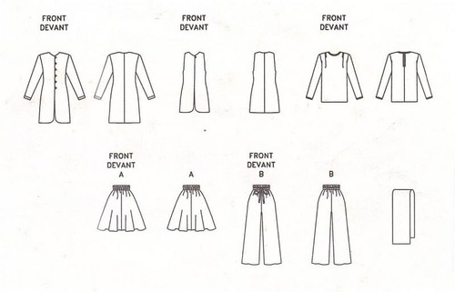 Vogue Sewing Pattern 1471 Jacket Vest Top Skirt Pants Scarf Sizes 14-18 UNCUT - Picture 2 of 5
