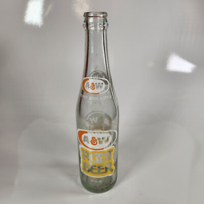 Vintage AW Root Beer Bottle 10oz  Money Back Bottle Empty No Cap
