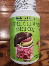 TOTAL CLEANSE DETOX YERBAS FINAS EVIMERIA AZTECANO ORIGINAL 90 CAP. SEALED 08/28