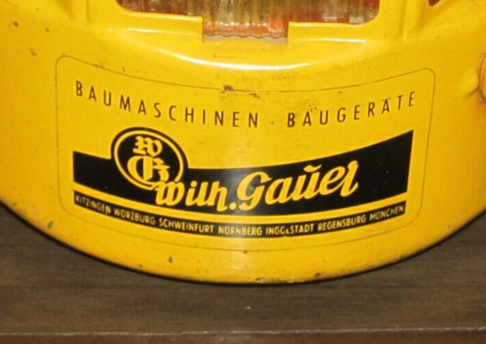 Vintage FEUERHAND KEROSENE LANTERN Yellow Metal Orange Lens Candle German