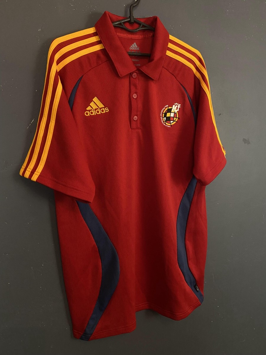MEN'S ADIDAS SPAIN 2006/2008 POLO SOCCER FOOTBALL SHIRT MEN'S ADIDAS SPAIN 2006/2008 POLO SOCCER FOOTBALL SHIRT