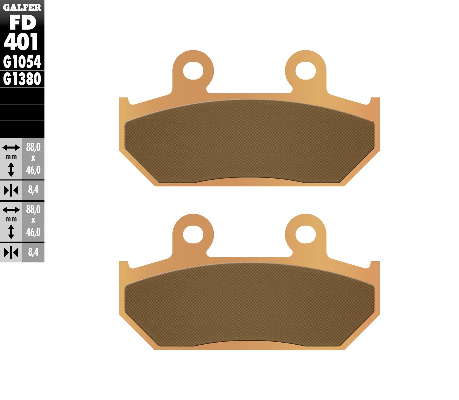 Plaquettes de frein KH412 métal fritté Gold haute performance Suzuki AN
