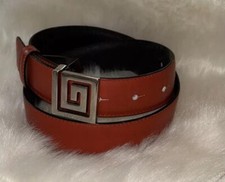 VINTAGE GIANNI VERSACE BELT VERSACE BUCKLE BROWN SIZE SMALL 26 EUC