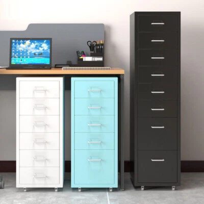 TABLES-AND-CHAIRS Home Office 3-10 Drawers Metal Filing Cabinet File Cabinet Storage Cupboard