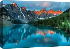 24"x36"-Mountain Lake Landscape Wall Art Nature Canvas Print
