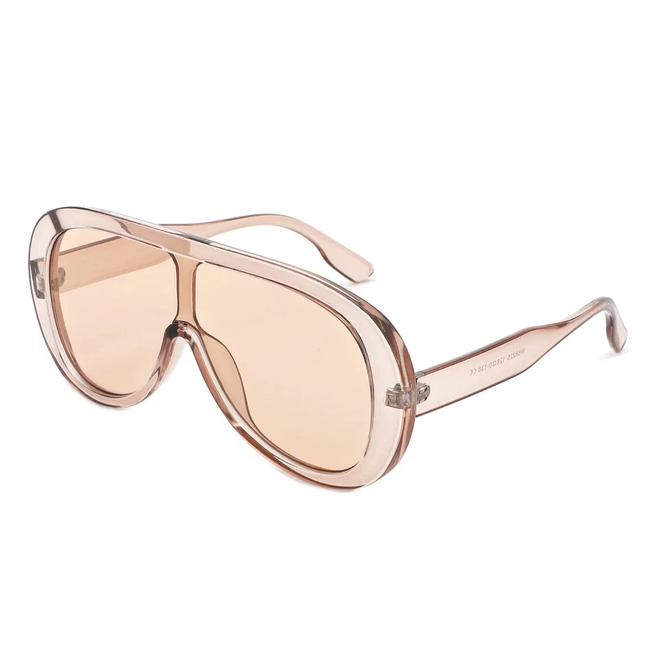 Gafas de sol de aviador retro unisex - Tonos redondos de gran tamaño con lentes protectoras Foto 3 de 4