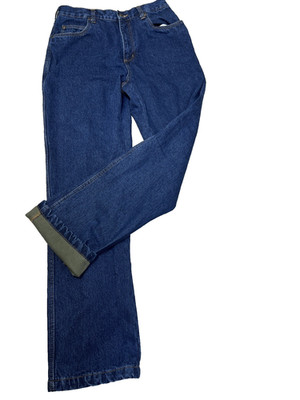 Red Head Brand Co. Mens Size 32x34 Lined Blue Jeans Warm Winter Work        R3