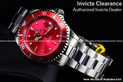 Invicta Silver Stainless Steel Watch with Red Dial Pro Diver model 16858 | InvictaWatch.com main image 3