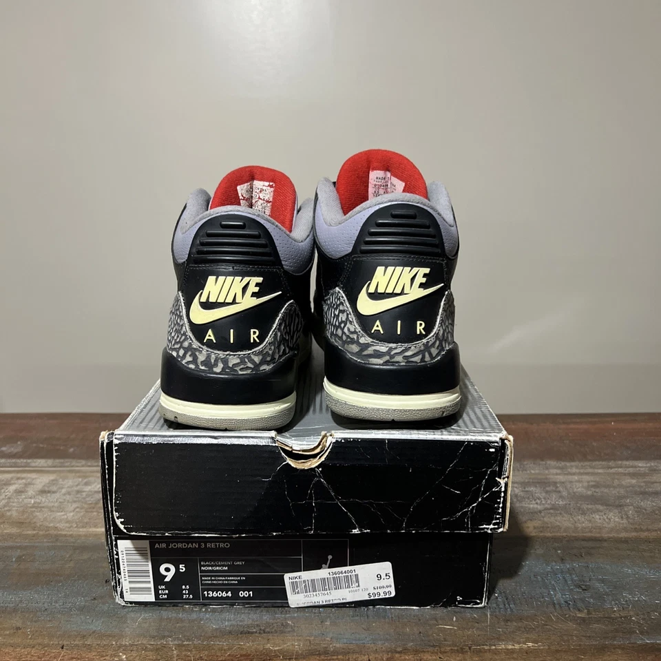 Air Jordan 3 Black Cement 2001🦄 1988/1994 Foto 4 de 4