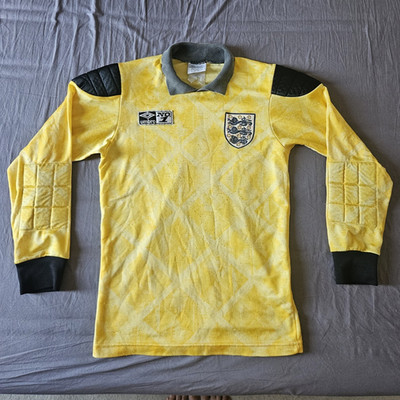 Vintage World Cup Italia '90 England Torwart Trikot passend für 10-12Jährige