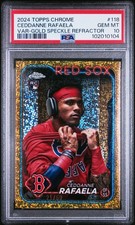 2024 Topps Chrome IV Ceddanne Rafaela #118 Gold Speckle Refractor /50 (RC)