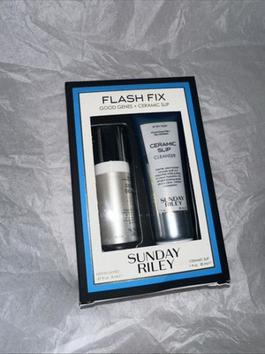 SUNDAY RILEY - Flash Fix Set - Good Genes & Ceramic Slip - Deluxe Travel Set NIB