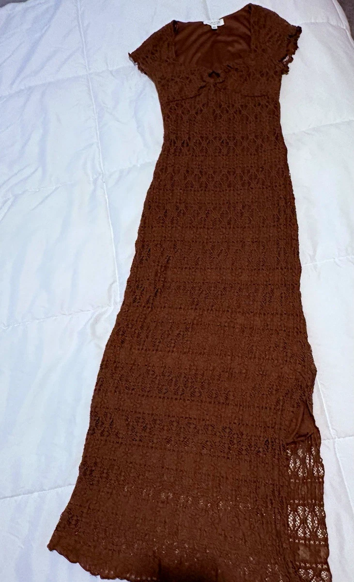 Crochet Casual Solid Dresses for Women for sale