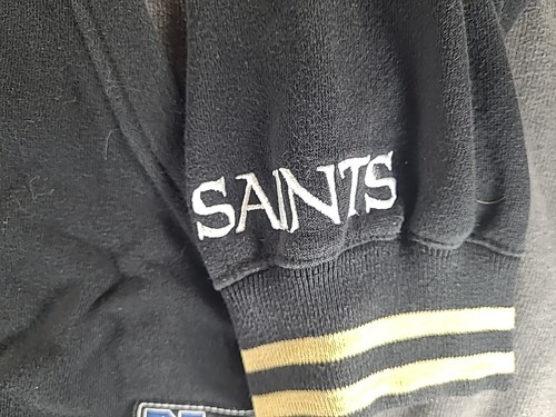 New Orleans Saints Hoodie 4X Zip-Up NFL Team Apparel G-III NFC South Patch Black - Picture 8 of 18