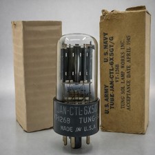 NOS TUNG SOL JAN CTL 6X5GT/G/VT126B/1945/HICKOCK TESTED/CLOSE BALANCE