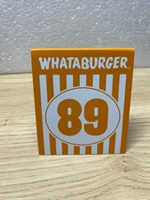 Whataburger Restaurant Table Tent Order # 89 Iconic Texas Fast Food Memorabilia
