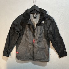 The North Face DryVent Boys Hooded Colorblock Jacket Black Gray M 10/12