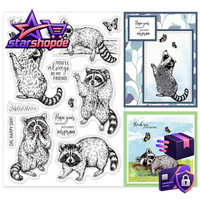 WaschbäRen Klare Briefmarken Silikon Stempel FüR DIY Scrapbooking Karten