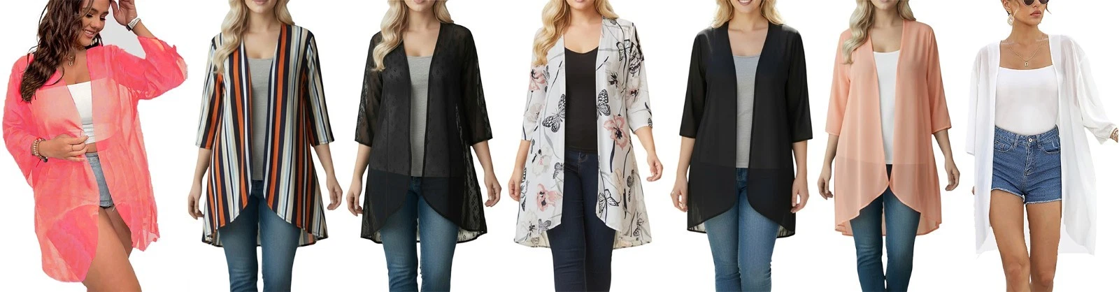 Sheer Chiffon Jacket Cardi Versatille Plain Open Front Cardigan Top Womens Plus
Opens in a new windo