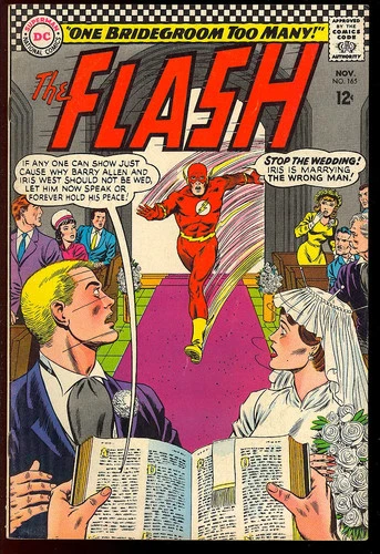 The Flash #165 Nice Wedding Issue Silver Age Superhero Vintage DC Comic 1966 FN