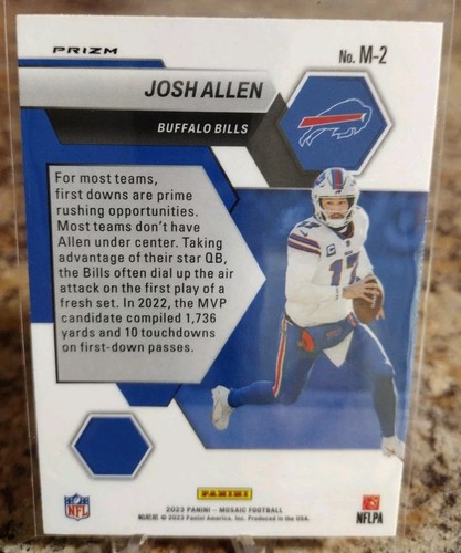 2023 Panini Prizm Mosaic, Josh Allen Montage Disco #M-2 Buffalo Bills - Picture 2 of 2