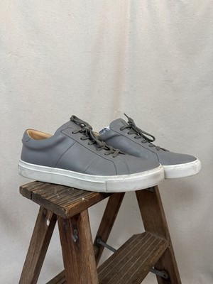 Greats Royale Low Sneakers Gray Leather Men s 11.5 Minimalist Casual Shoes