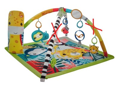 Fisher-Price 3-in-1 Rainforest Spieldecke Baby Spielmatte HJW08