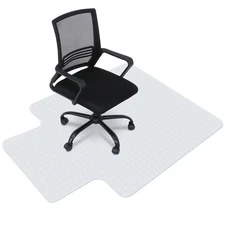 48"x36" Home Office Chair Mat PVC Floor Studded Back with Lip for Pile Carpet