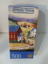 Little Red School House Puzzle BY Master Pieces 19" X 14" Art by Mary Ann Vessey