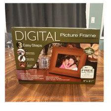 Smartparts 7" LCD Digital Picture Frame Brown USB Wall-Mount SD MMC CF xD JPEG