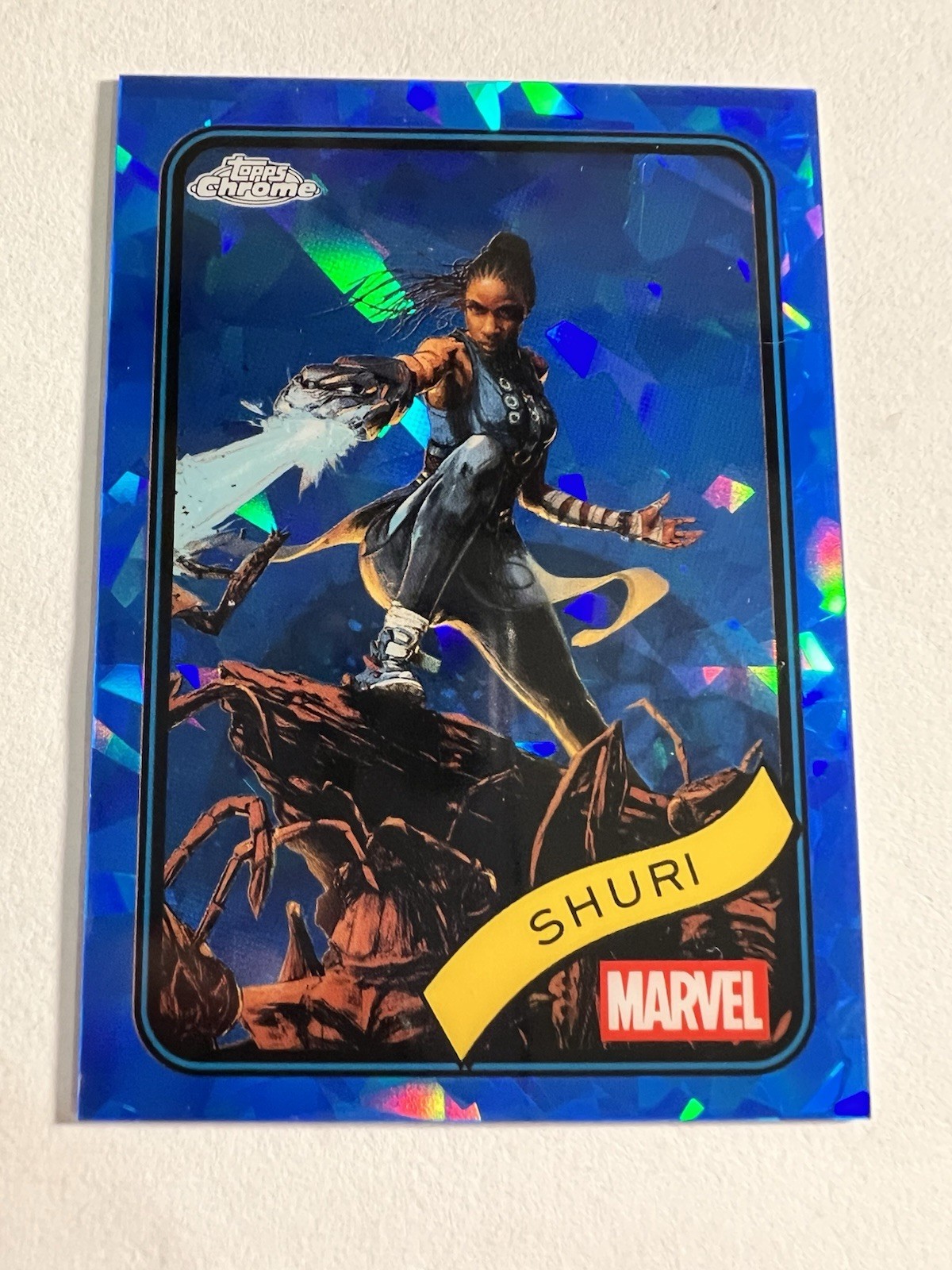 2025 Topps Chrome Marvel Sapphire Shuri #96