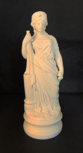 Parian Porzellanfigur einer Frau aus dem 19. Jahrhundert: 29,5 cm hoch