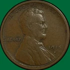 1915-S Lincoln Wheat Cent Fine F Coin, Corrosion #35048