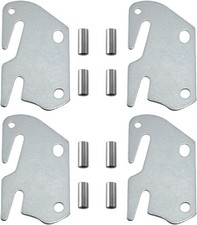 4 Pack Bed Frame Hooks, Wooden Rail Hook Plates with Pin Brackets 4 Pcs 