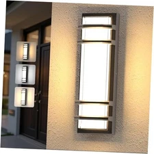 Modern Outdoor Wall Lights 16 Inch, Dimmable Exterior Wall 1 Pack Bracket