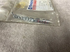 1970 - 1974 PLYMOUTH BARRACUDA CUDA 340 HOOD EMBLEM 3443159 OEM NOS 