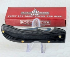 Rough Ryder Black G10 Folding Lockback Pocket Knife RR2646. NEW!