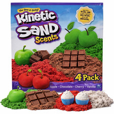 Kinetic Sand Scents 4 Pk The One And Only Apple Chocolate Cherry Vanilla NIOB