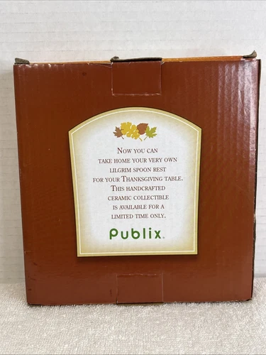 Publix Limited Edition LILGRIM Spoon Rest Thanksgiving Handcrafted Ceramic NEW - Picture 3 of 3
