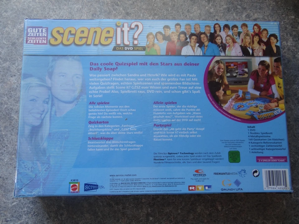 Scene It GZSZ DVD Vintage Brettspiel Gesellschaftsspiel Mattel 2006 NEU - Bild 3 von 4