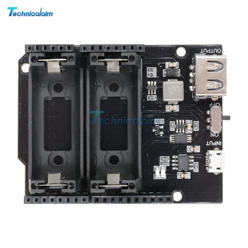 16340 Battery Shield ESP8266 ESP32 Power Supply Module Power Bank Arduino UNO R3 - Bild 1 von 12