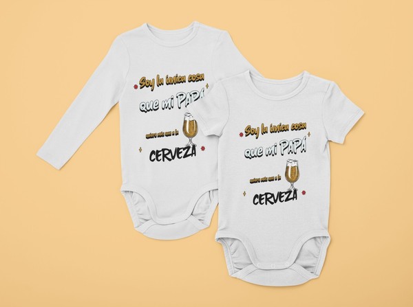 Body bebé Papá Cerveza. Soy la única cosa que papá quiere más que a la cerveza